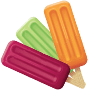 Coloured Popsicles Clipart - Orange Stick Ice Cream (400x400), Png Download