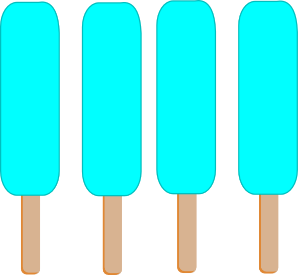 Small - Blue Popsicle Clipart (600x554), Png Download