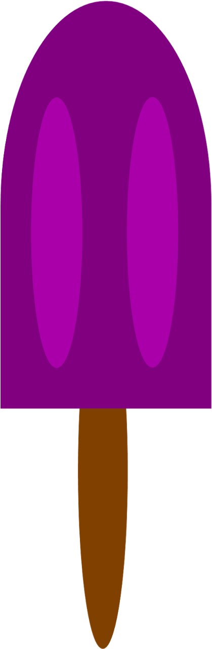 4 Grape Purple Single Popsicle Clip Art At Clker (1143x1600), Png Download