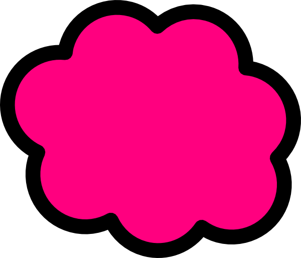 Pink Cloud Clip Art - Pink Cloud Clipart Png (600x514), Png Download