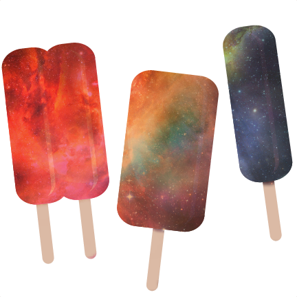 Ftepopsicle Galaxy Cosmic Outerspace Popsicle Icepop - Ice Cream Bar (432x432), Png Download