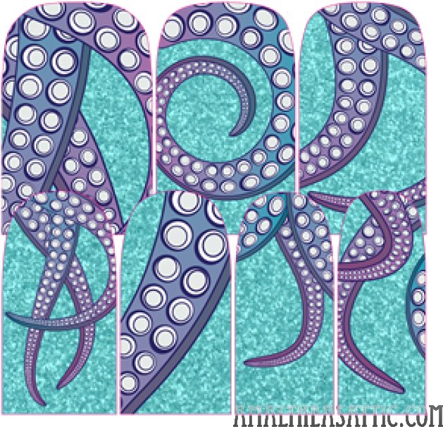 Tentacle Nail Wrap (650x650), Png Download
