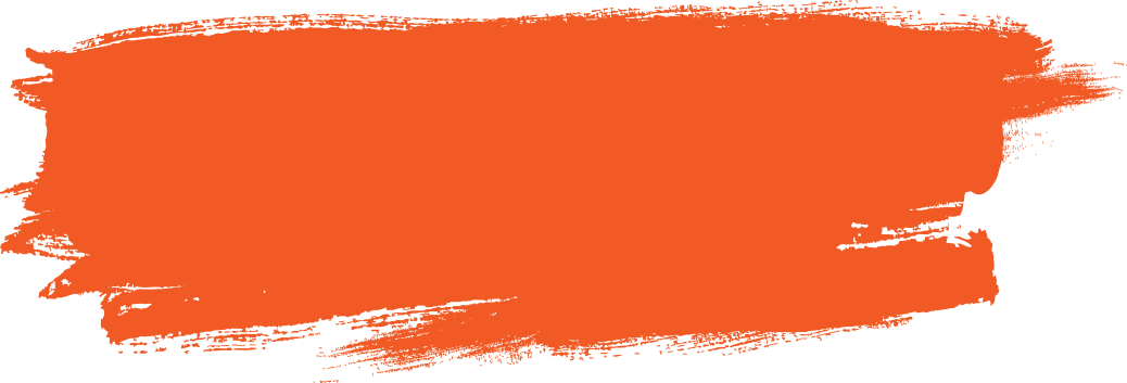 Close Menu - Orange Paint Brush Png (1038x353), Png Download
