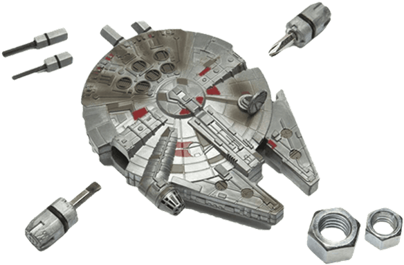 Thinkgeek Star Wars Millennium Falcon Multi-tool Kit (600x600), Png Download