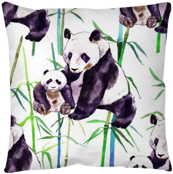 Panda Bear And Baby Bear - Watercolor Painting (400x400), Png Download