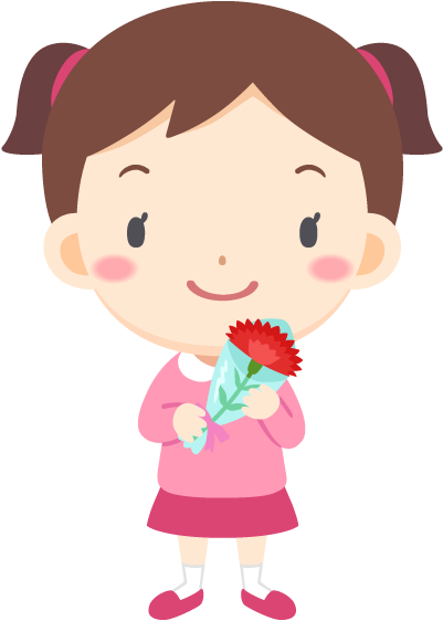 Japanese Mother's Day Girl Carnation Free Png And Vector - Vector Graphics (640x640), Png Download