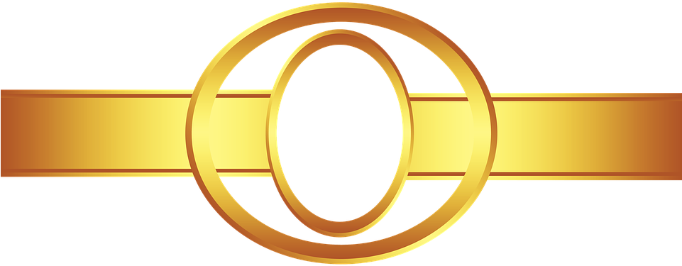 Golden Dividers - Oval Frame Transparent Background (960x404), Png Download
