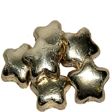 Gold Foiled Milk Chocolate Stars - Foiled Milk Chocolate (500x500), Png Download