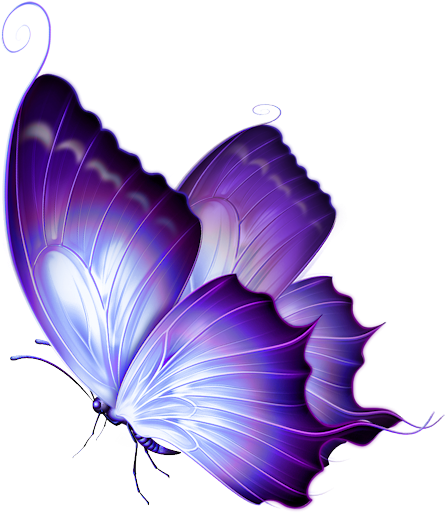 Brown Craft Paper Mason Jar Filled With Roses Mariposas - Png Purple Butterfly (480x538), Png Download