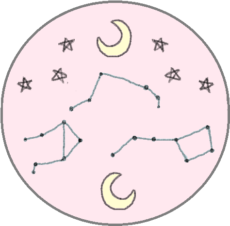 Constellation Aesthetics - Moon (496x494), Png Download