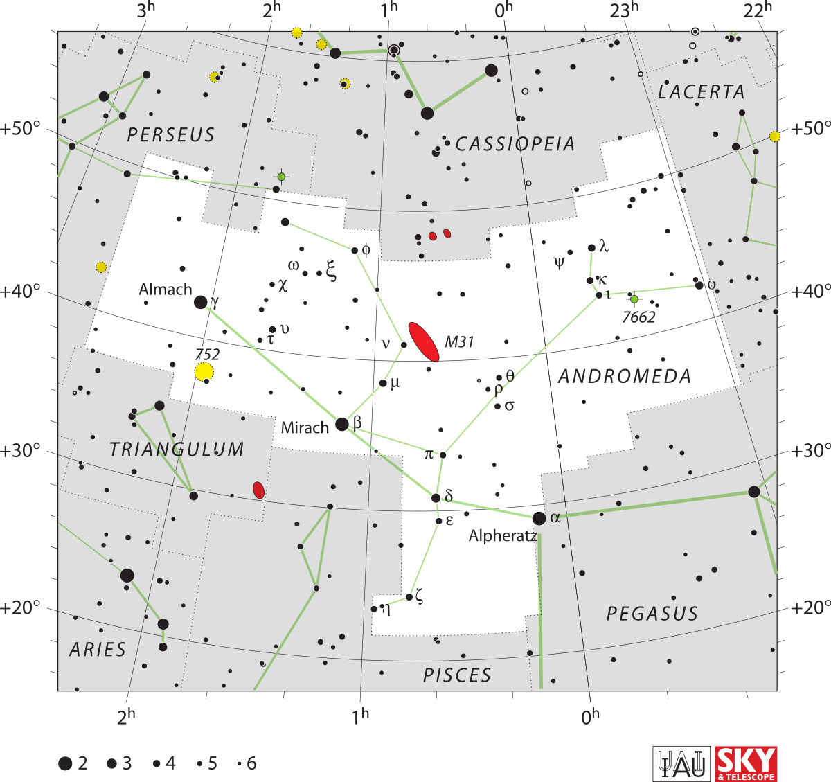 Andromeda Constellation Star Chart (1200x1129), Png Download