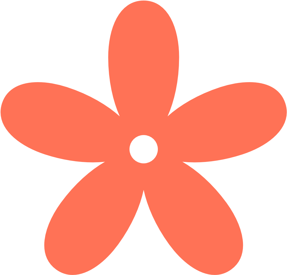 Coral Color Flowers Clipart - Pink Flower Clipart (999x990), Png Download
