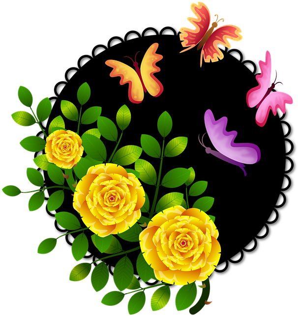 Roses, Butterflies, Flowers, Floral, Flowery, Branch - Imagenes De Rosas Con Mariposas (720x720), Png Download