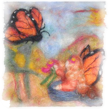 El Hada De Las Mariposas - Nuno Felting (350x350), Png Download