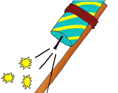 Clipart Royalty Free Stock Bonfire Clipart New Year's - Firework Rocket Clipart (450x300), Png Download