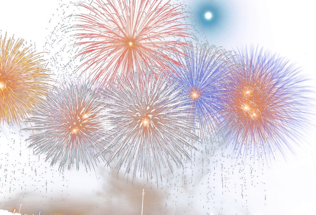 Purple Computer Wallpaper - Fireworks Wallpaper Png (650x443), Png Download