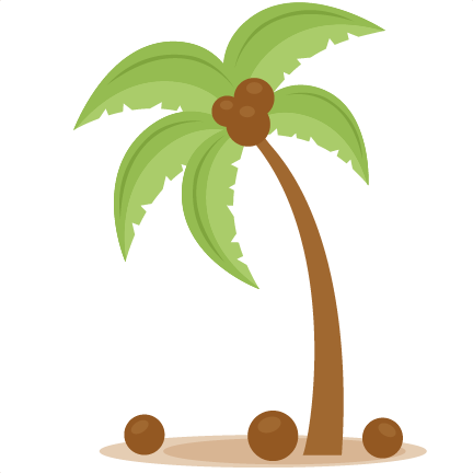 Palm Tree Svg Scrapbook Cut File Cute Clipart Files - Cute Coconut Tree Png (432x432), Png Download