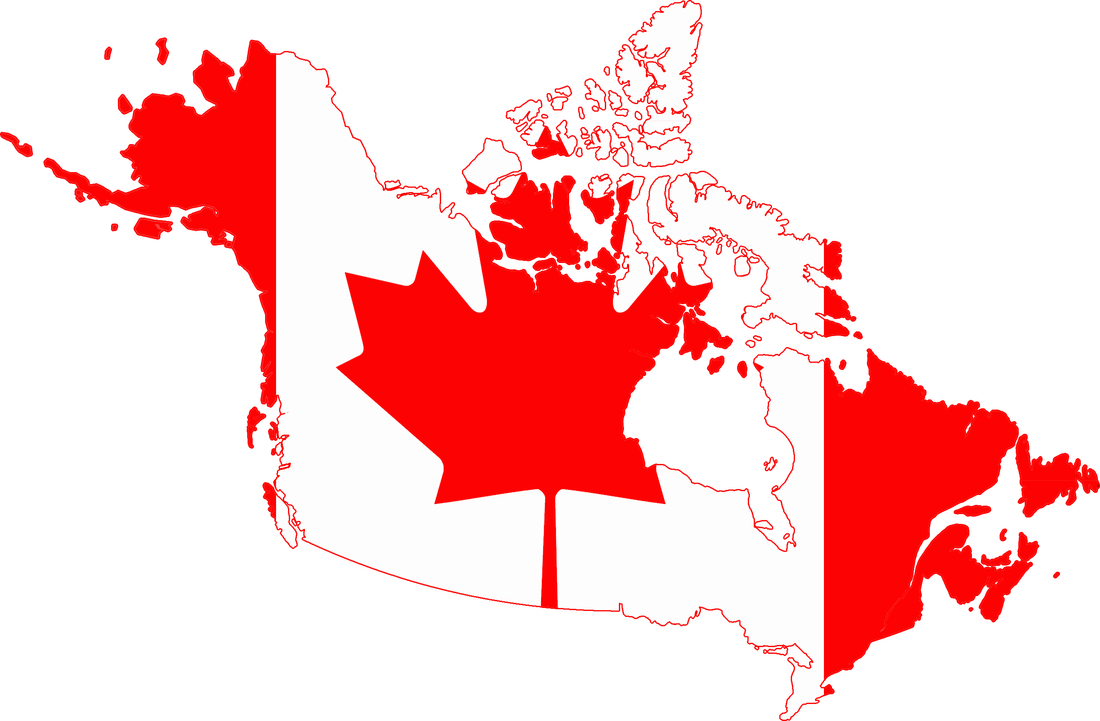 Canada Is Located In The North Americas - Canada País Con Bandera (1100x721), Png Download