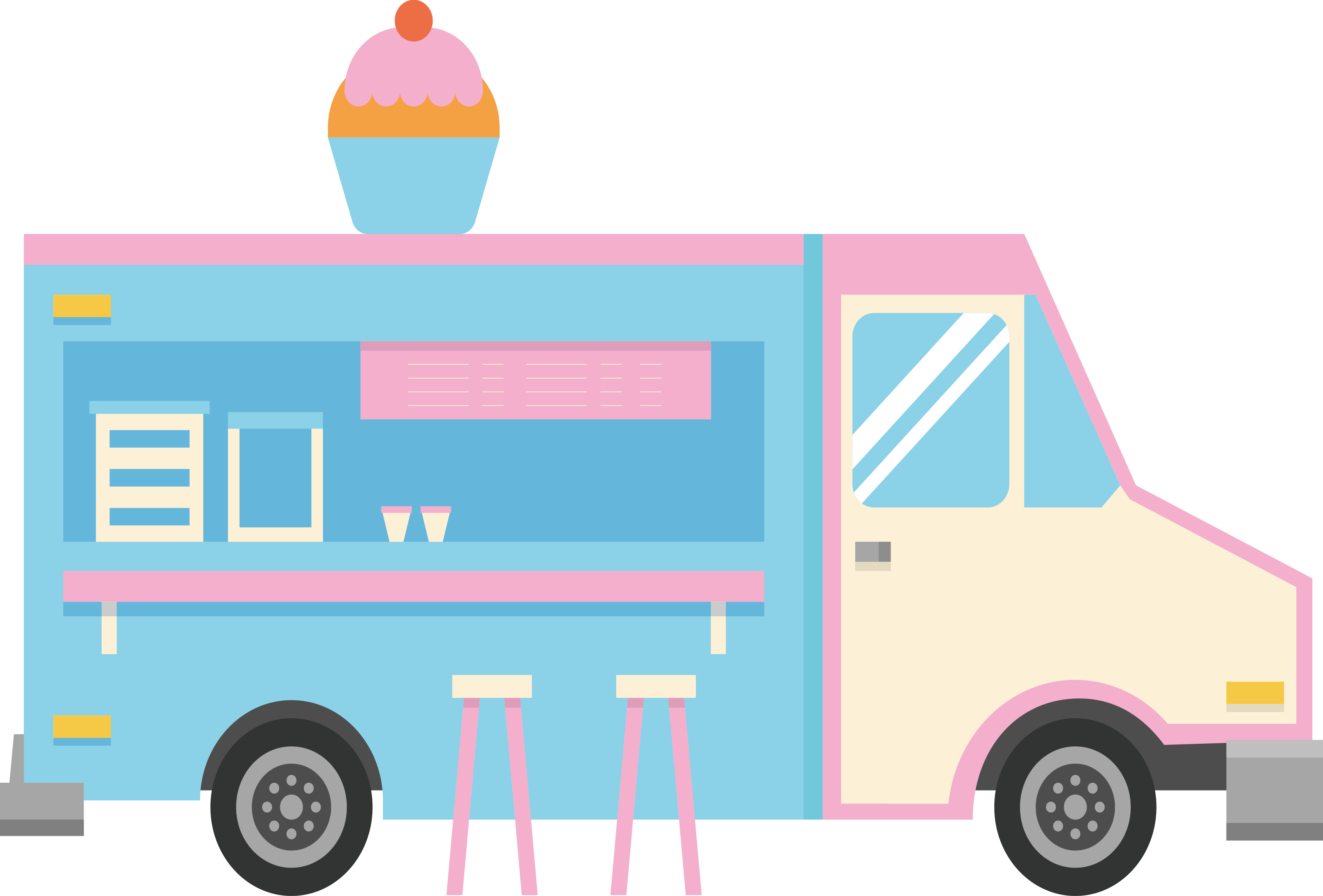 Ice Cream Food Truck - Ice Cream Food Truck Png (3386x2294), Png Download