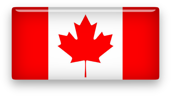 Canada Flag Button Rectangular - Canadian Flag Throw Blanket (660x373), Png Download