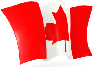 Waving - Canada Flag Png Gif (400x300), Png Download