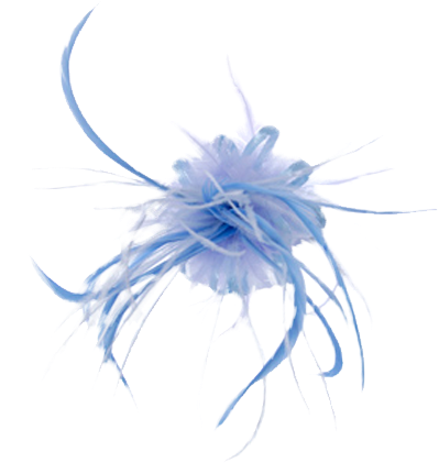 Light Blue Ribbon Flower Hair Accent - Hair (600x600), Png Download