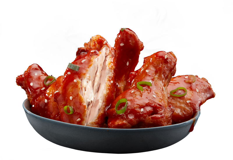 Korean Sticky Wings - Korean Chicken Wings Domino's (800x550), Png Download