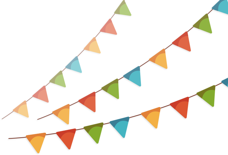 Carnival Transparent Flag - Carnival Flag Png (738x501), Png Download