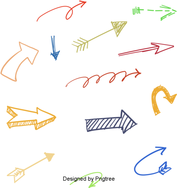 Cartoon Hand-painted Directional Arrow Design, Cartoon, - Arrow (640x640), Png Download