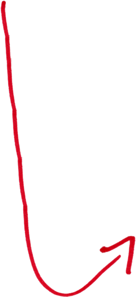 Hand Drawn Curved Arrow - Curved Arrow (550x1000), Png Download