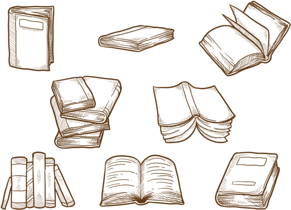 Hand Drawn Libro Vector Graphics Full Size Png Download Seekpng
