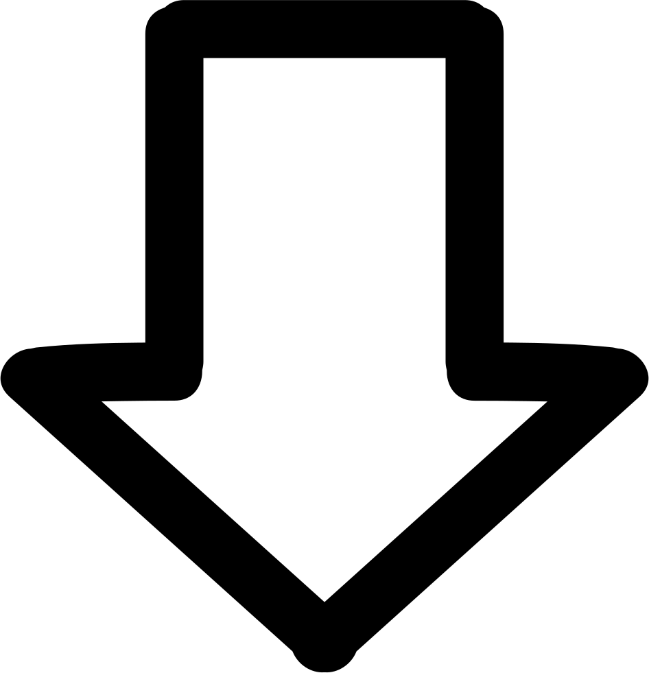 Down Arrow Hand Drawn Sign - Flecha Hacia Abajo Png (946x981), Png Download