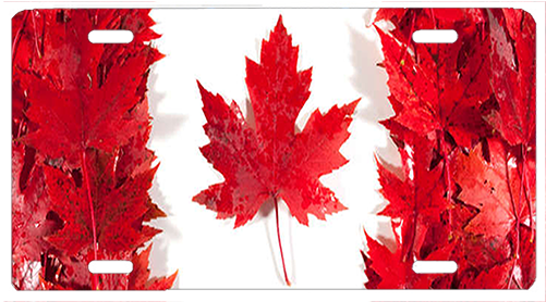 Canadian Flag - Canada Flag License Plate (500x400), Png Download