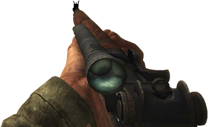 M1 Garand Sniper Scope Waw - Cod Waw M1 Garand Sniper Scope (721x500), Png Download
