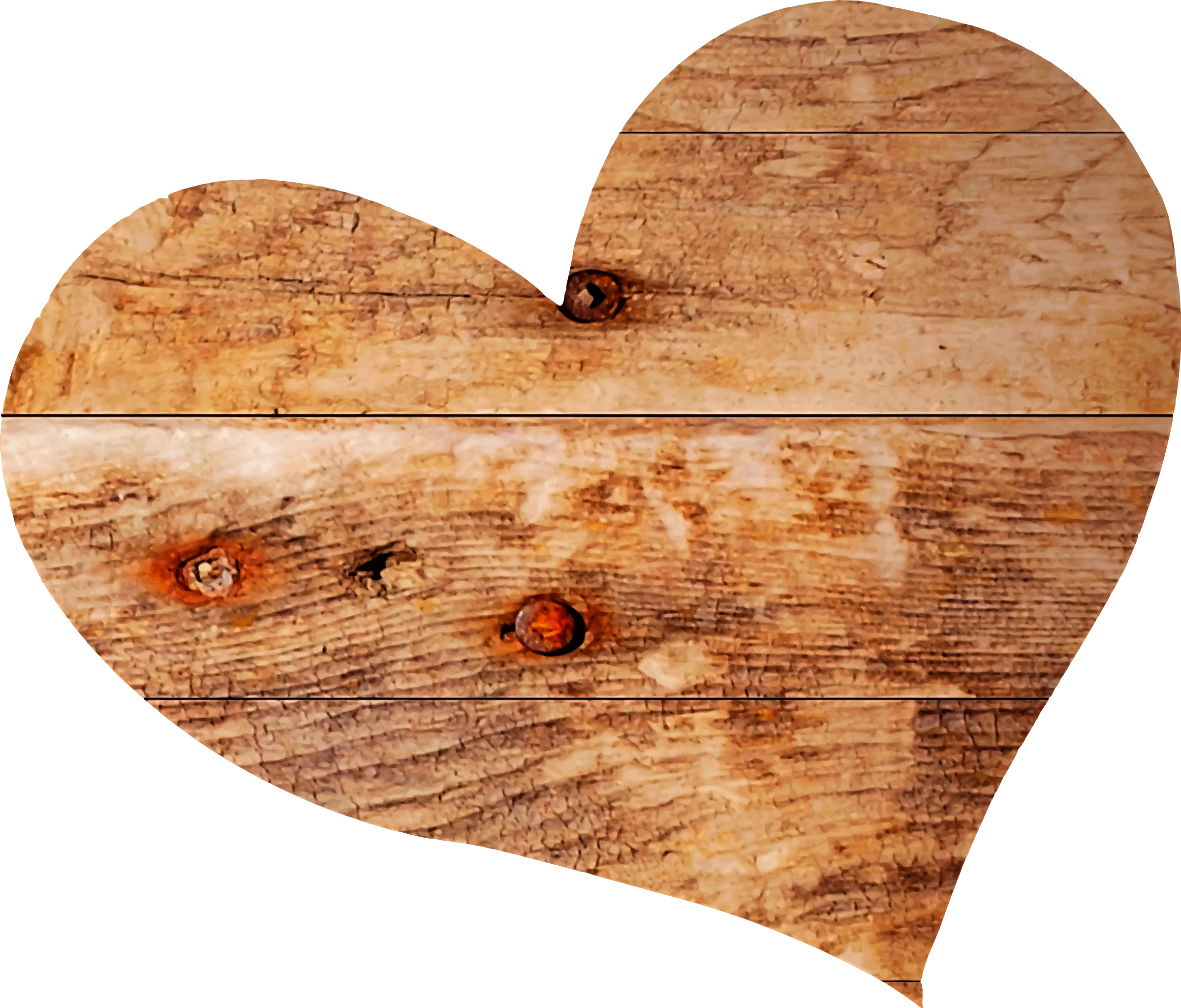 Wood Heart Png (2400x2048), Png Download
