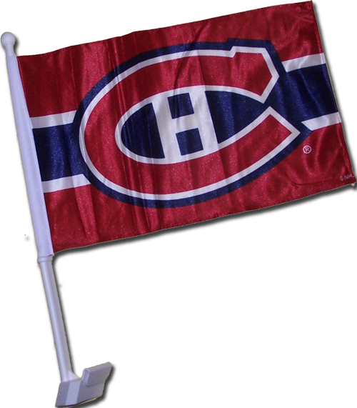 Montreal Canadiens Window Mounted Car Flag - Montreal Canadiens Flag (500x571), Png Download
