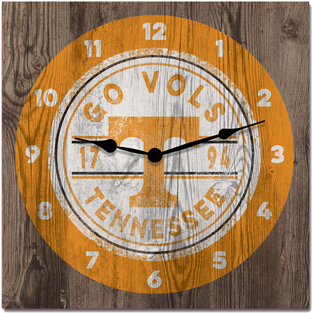 Wood Plank Clock - Wvu Mountaineer Wood Plank Clock (500x312), Png Download
