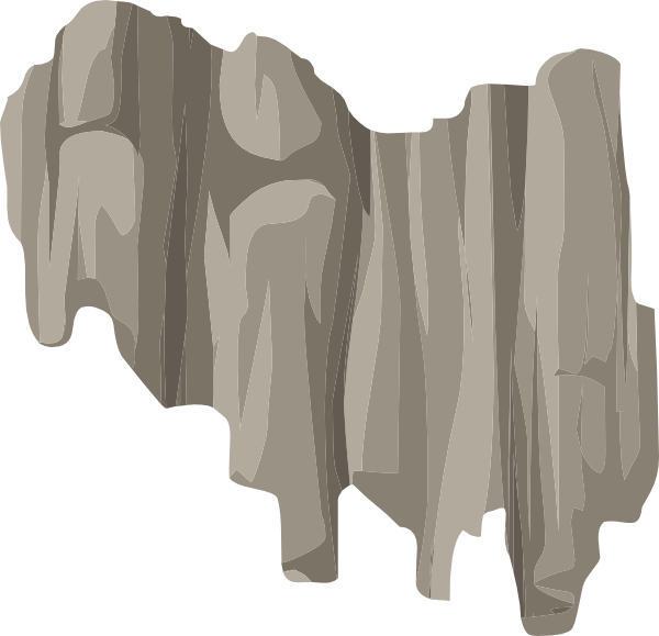 This Free Clipart Png Design Of Alpine Landscape Cliff (600x579), Png Download