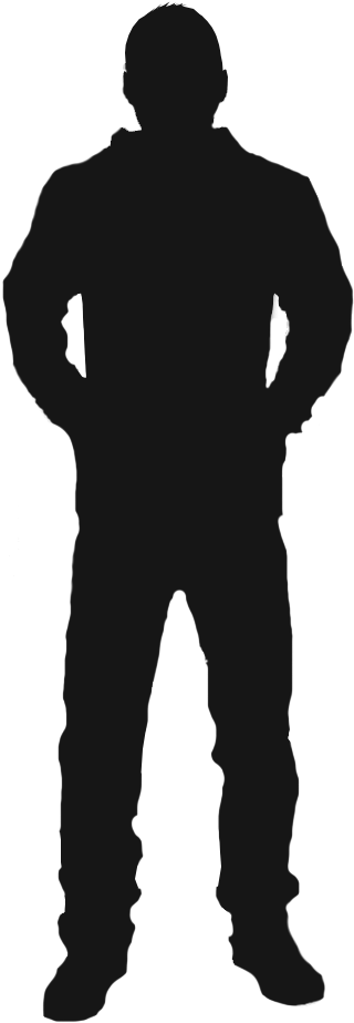 Human Silhouette Standing Png - St. Louis (500x1000), Png Download