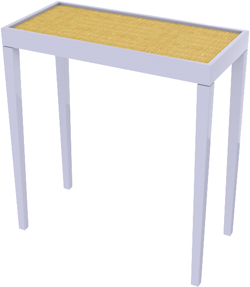 Tini Iii Tucson Coral And White Painted Raffia - Coffee Table (1000x1000), Png Download