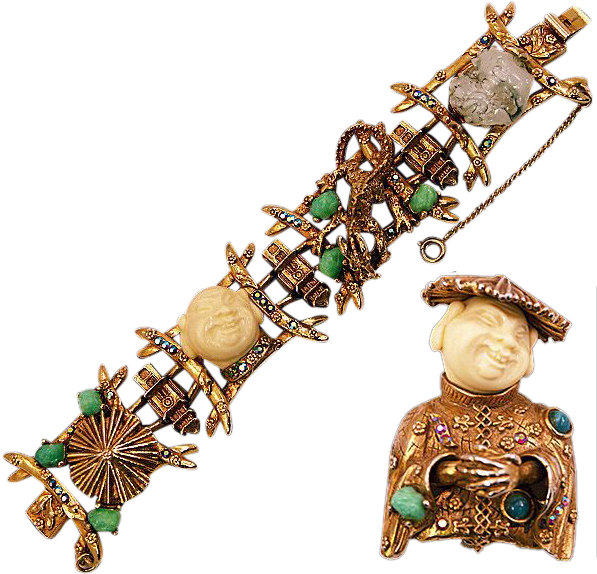 Signed Har Brooch And Bracelet Set Happy - Brooch (596x596), Png Download