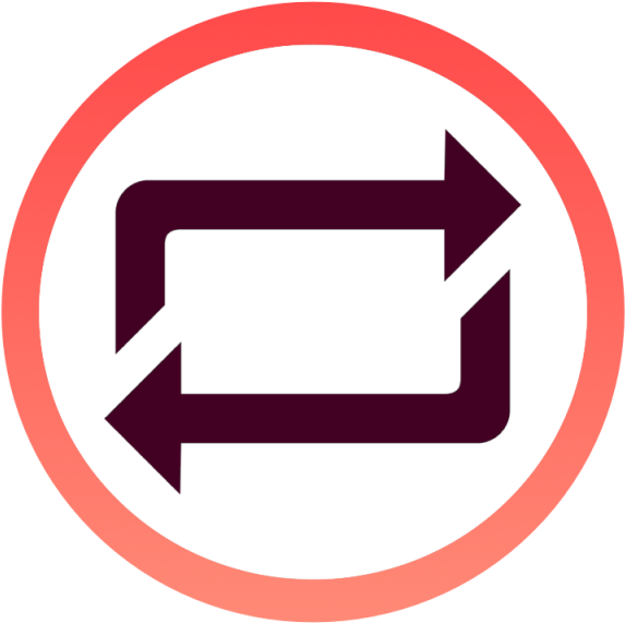 Repeat Button, Repeat Icon, Button, Orange Gradient - Swap Icon (640x640), Png Download