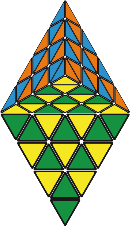 Pretty Patterns Master Pyraminx - Triangle (440x762), Png Download