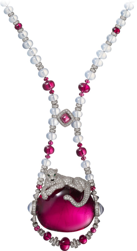 High Jewelry Necklace - High Jewellery Panther Cartier (560x1024), Png Download