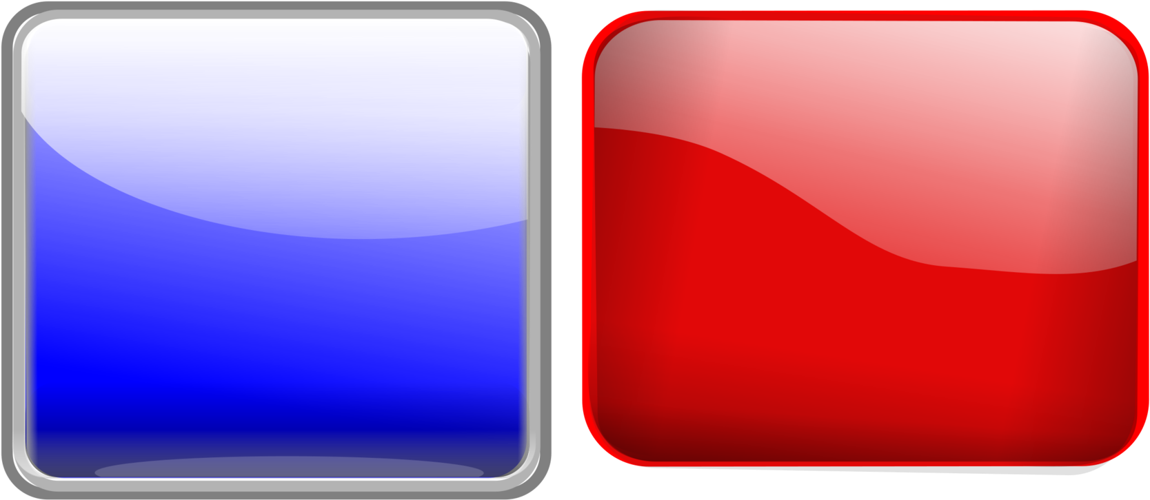 Small - Round Glossy Button .png (600x261), Png Download