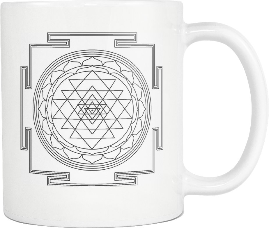 Sacred Geometry Mugs - Sri Yantra (1024x1024), Png Download