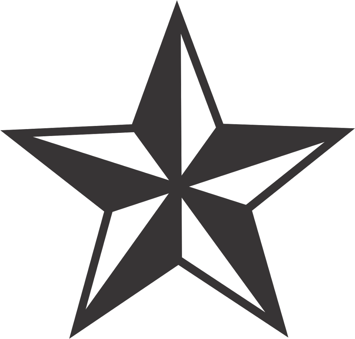 Background Nautical Star Tattoos - Nautical Star No Background (1600x1136), Png Download