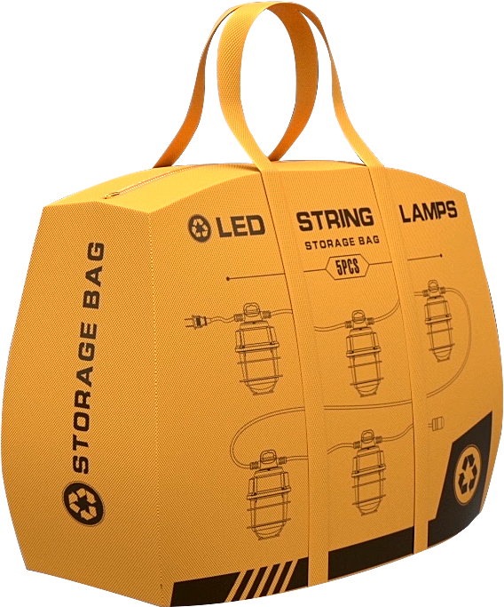 100 Watt Led Temporary String Light 5 Pc Kit, Construction - Lighting (683x779), Png Download