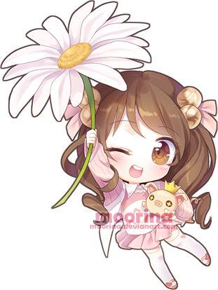 Kawaii Onyx By Moorina On Deviantart - Anime Flower Girl Chibi (311x414), Png Download