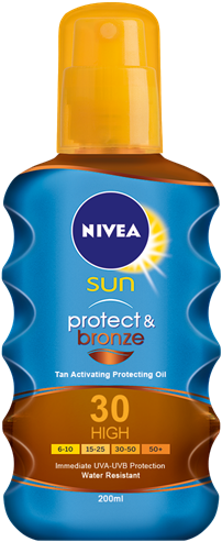 Nivea Sun Protect&bronze Tan Activating Protecting - Nivea Sun Protect & Bronze Tan Activating Protecting (505x590), Png Download